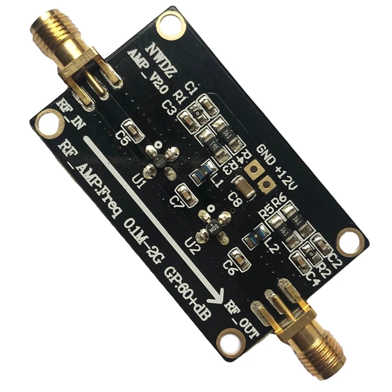 

RF Broadband Amplifier Low Noise Amplifier LNA 0.1M-2G Gain 60DB