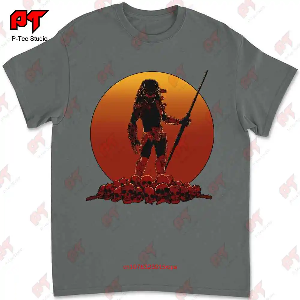 Футболка с принтом &quotзакат&quot &quotУжас&quot &quotстрашный охотник&quot осень 55LA