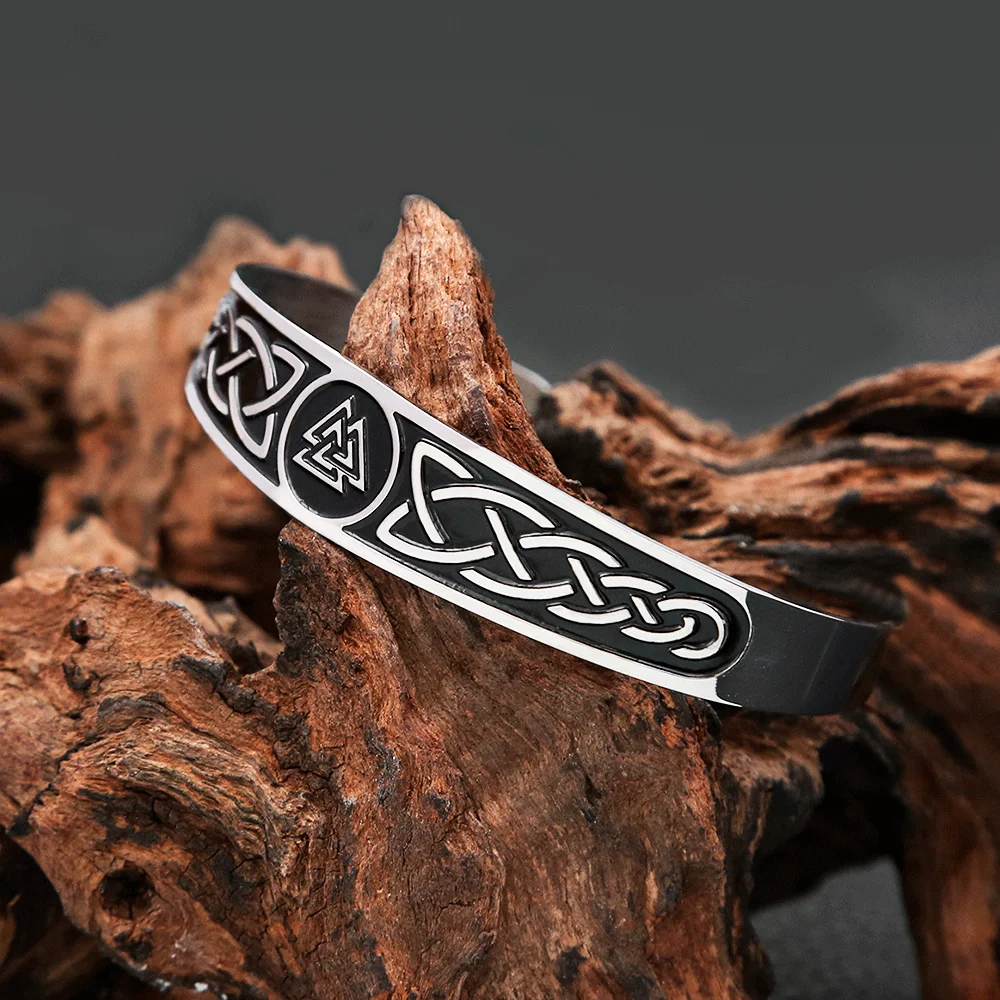 Модные креативные браслеты Vikings Valknut для мужчин и женщин 316L из нержавеющей стали в