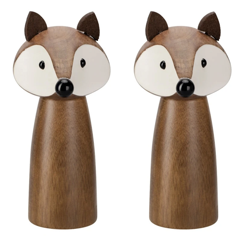 

2X Fox Salt And Pepper Mill Grinder For Kitchen Freshly Ground Pepper And Salt Kitchen Tools Cute Kitchen Utensils