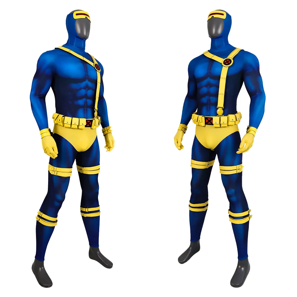 Комбинезон Cyclops Scott Summers костюмы для косплея маска Xman наряд на Хэллоуин вечерние