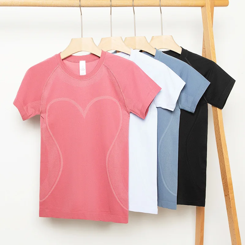 

Женские рубашки с коротким рукавом для йоги, спортивные футболки, топы для фитнеса и атлетики, женская одежда для спортзала, Женская Спортив...