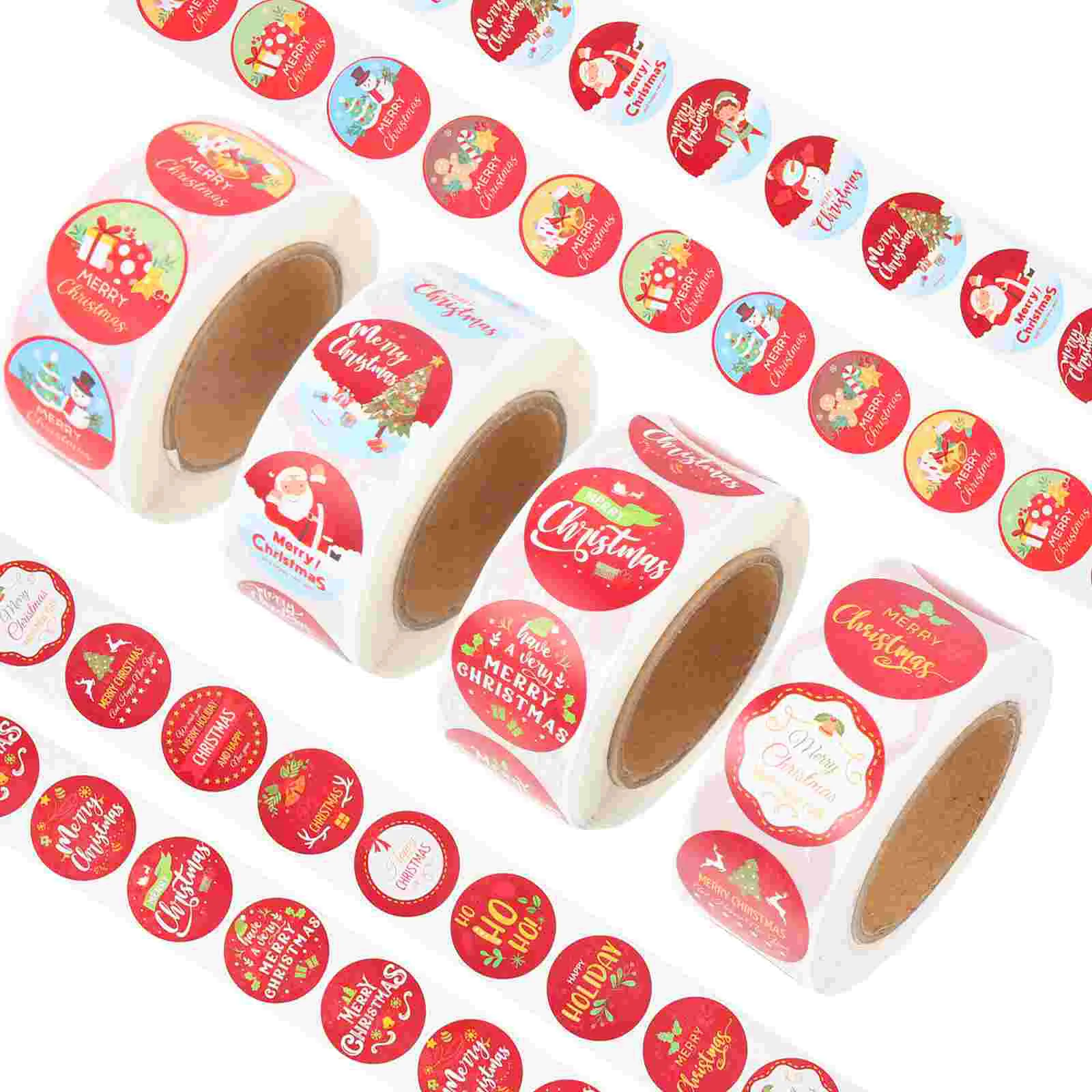 

Christmas Stickers Sticker Gift Tags Sealingboxpresent Labels Label Name Presents Party Decals Adhesive Self Merry Round Teacher