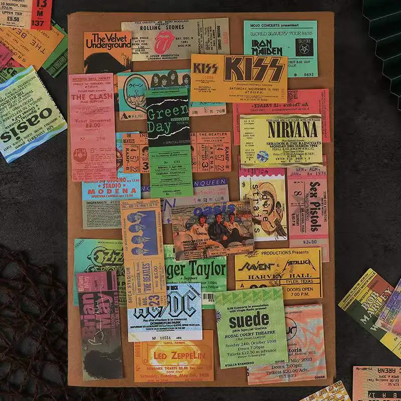 43 шт. в наборе билет стиле рок-группы водонепроницаемая фотосессия Цветочная