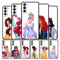 case cover for samsung galaxy note 10 20 8 9 10 ultra m23 m31 m31s m32 m33 m51 m52 5g soft capa black disney characters drawing