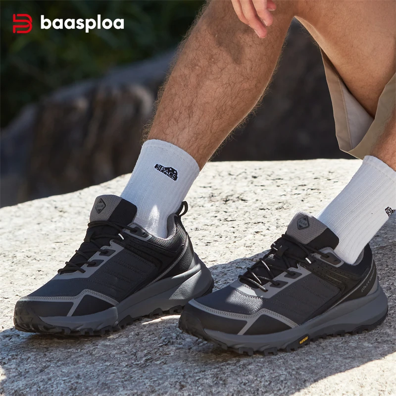 Baasploa/мужская походная обувь кожаные уличные кроссовки с защитой от брызг воды