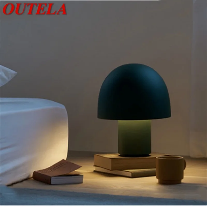 

OUTELA Nordic Table Lamps Mushroom Desk Light for Home Contemporary LED Creative Living Room Bedroom
