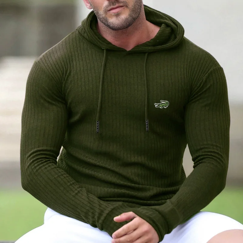 

Cartelo Men's Eu US Sports Muscle Fitness Spring and Autumn Slim Training Clothing Knitted Long Sleeved Hoodie Coat Sweater