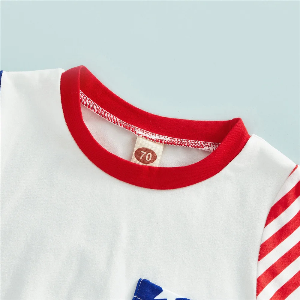 Комбинезон для младенцев на День Независимости комбинезон маленьких девочек и