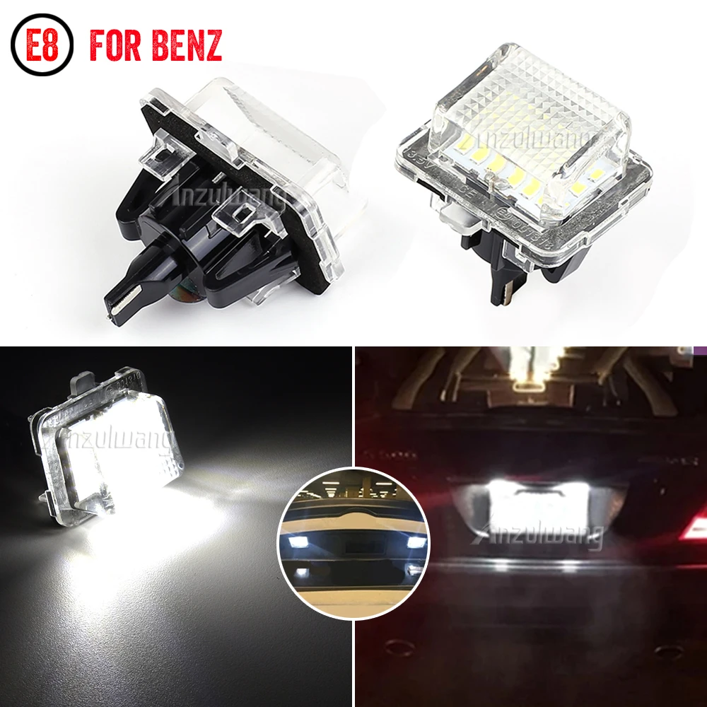 

2Pcs LED Canbus Car license Plate Light Number Plate Lamp For Mercedes Benz C S E CL Class W204 W221 W212 W216 C207 C216