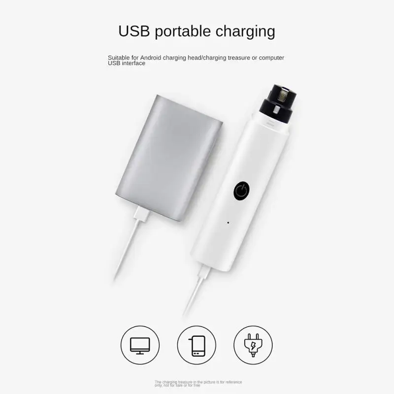 

Electric Dog Nail Clippers for Dog Nail Grinders Rechargeable USB Charging LED Light Pet Quiet Cat Paws Nail Grooming Supplies