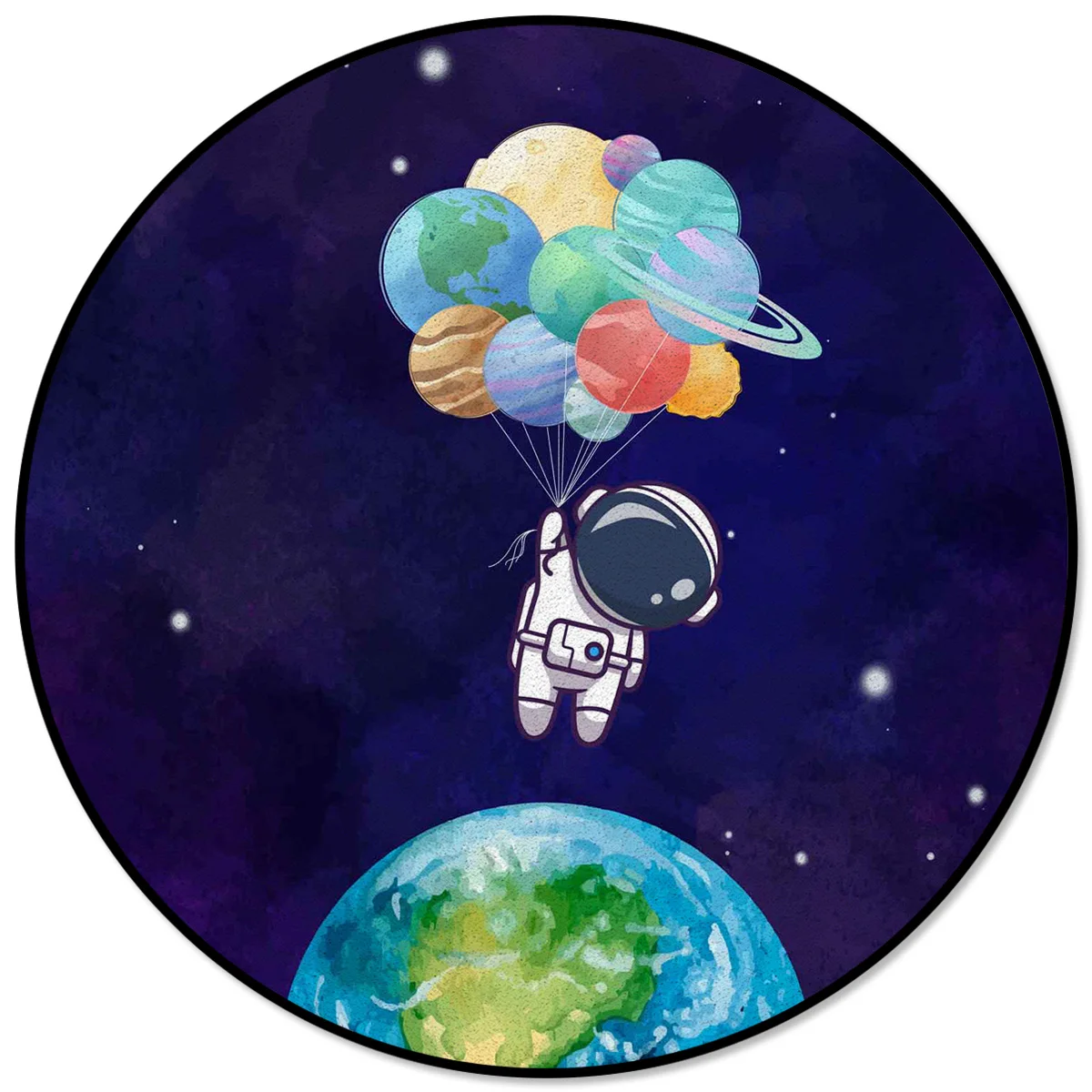 

Space Earth Astronaut Cartoon Rugs And Carpets For Home Living Room Floor Mat In The Room Room Decoration Teenager