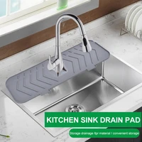 kitchen silicone faucet mat sink guard faucet drainage mat drying kitchen bathroom countertop protection mat