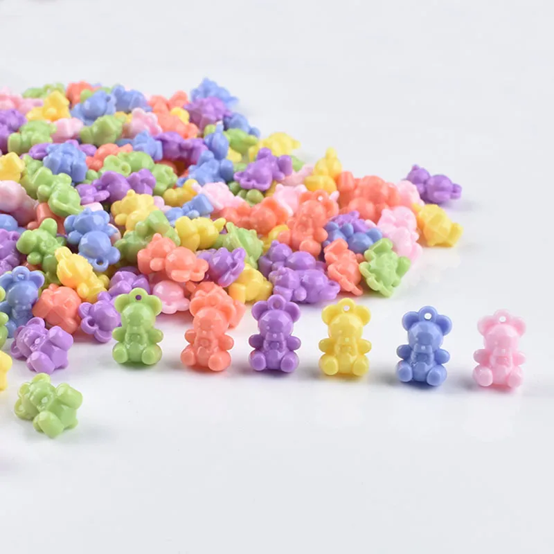 

10Pcs 50pcs 14x20mm Color Cute Bear Shape Acrylic Pendant for Jewelry Making Necklace Bracelet Earrings Accessories