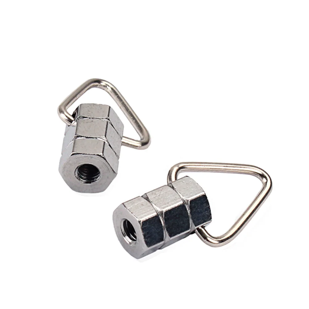 

2 PCS Metal Watch Band Acoustic Guitar Strap Locks Banjo Earth Tones 2pcs Button Parts