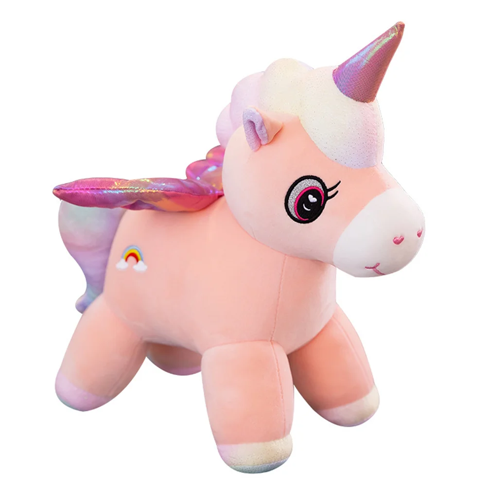 

1PC Adorable Unicorn Plush Throw Pillow Funny Unicorn Cloth (28CM)