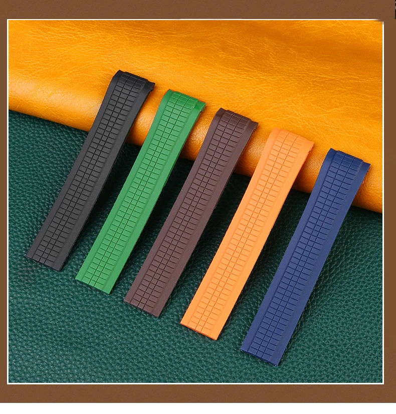 

Colorful Silicone Rubber Watchband For strap for Aquanaut Philippe series 5164a 5167a Watch band Butterfly Buckle 21mm