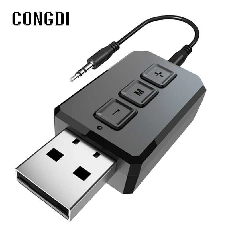 Wireless Bluetooth-Compatible 5.0 Audio Transmitter Receiver 2 In 1 Adapter With 3.5mm Cable For Car TV BOX Earphone Speaker Aux |