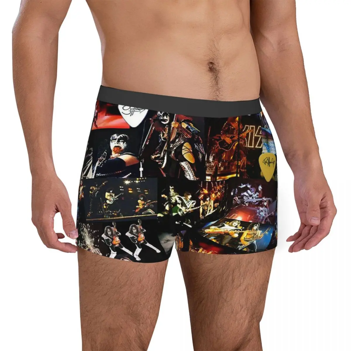 Новинка трусы-боксеры Kiss мужское нижнее белье мягкие трусы Super Star Singer для мужчин