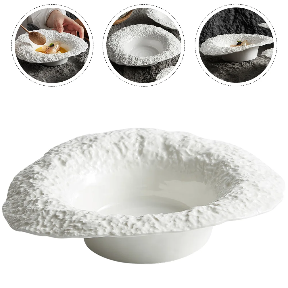 

Ceramic Pasta Plate Dessert Tray Serving Platter Dessert Plates Wide Rim Dinner Plates Decorative Trays