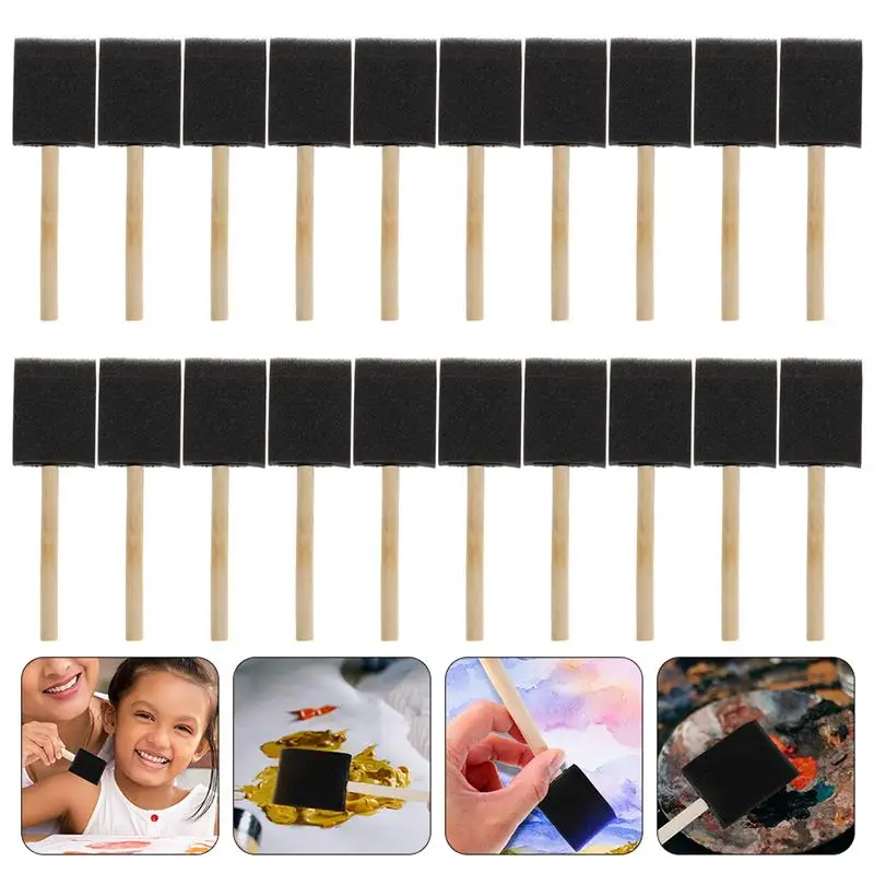 

50pcs Sponge Brush Painting Brushes Kids Graffiti Sponge Brush for DIY Graffiti