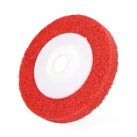4inch red nylon fiber polishing wheel flap discs abrasive disc metal polishing for grinding polishing surface metal glass wood