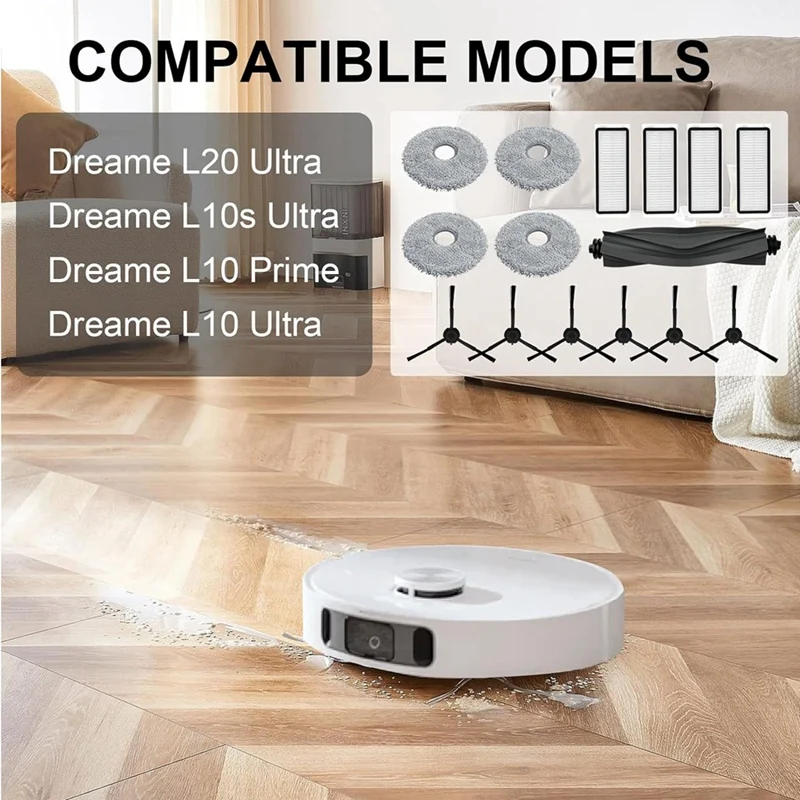 Для Dreame L20 Ultra/ L10S L10 Ultra основная боковая щетка Hepa-фильтр швабра тканевые мешки для
