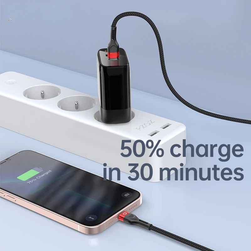 

2022 trend For iPhone 13 12 11 Pro Max Xs X iPad 2021 Mini air Macbook Charger Wire Code Type C Cable 20W USB C Cable Fast Char