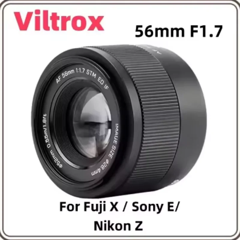 Фото Объектив Viltrox 56 мм F1.7 с автофокусом APS-C для беззеркальных камер Fuji X Nikon Z Sony E с креплением X-T4 XF X-T30ii X-Pro3 Z30 Z50 №1