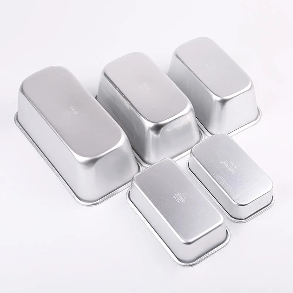 

Rectangular Cake Bread Loaf Pan Mini Toast Pan Aluminum Alloy Non-Stick Brownie Cheese Cake Toast Mold Dishes Baking Pans