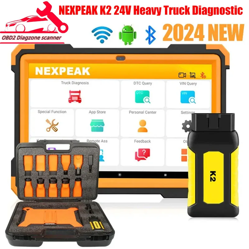 NEXPEAK K2 Инструмент диагностического сканера для тяжелых грузовиков OBD2 VCI Полная
