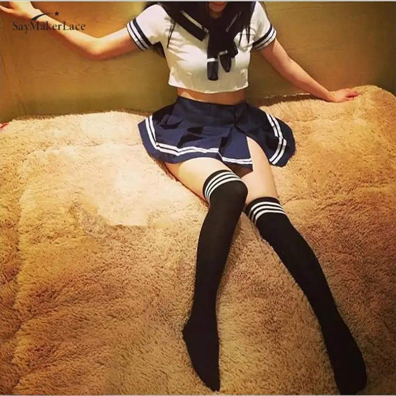 

Woman Sexy Lingerie Sexy Suit School Pure Student Uniform Sailor Party Cosplay Alternative Clothing Girls Pleated Skirt