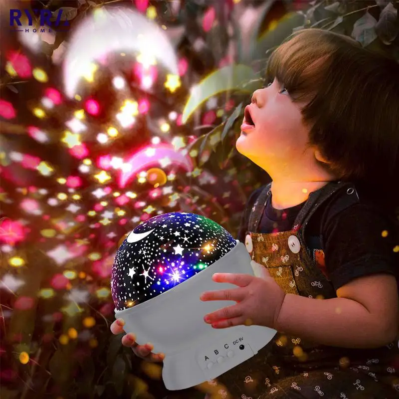 

Star Projector Lamp Moon Light Starry Sky Rotating LED Night Light Planetarium Children Bedroom Star Table Lamp Kids Gift Lamp