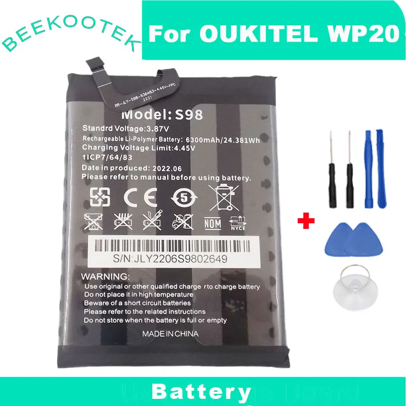 

New Original OUKITEL WP20 Battery S98 Battery Inner Built In Cell Phone Battery Repair Accessories For OUKITEL WP20 Smart Phone