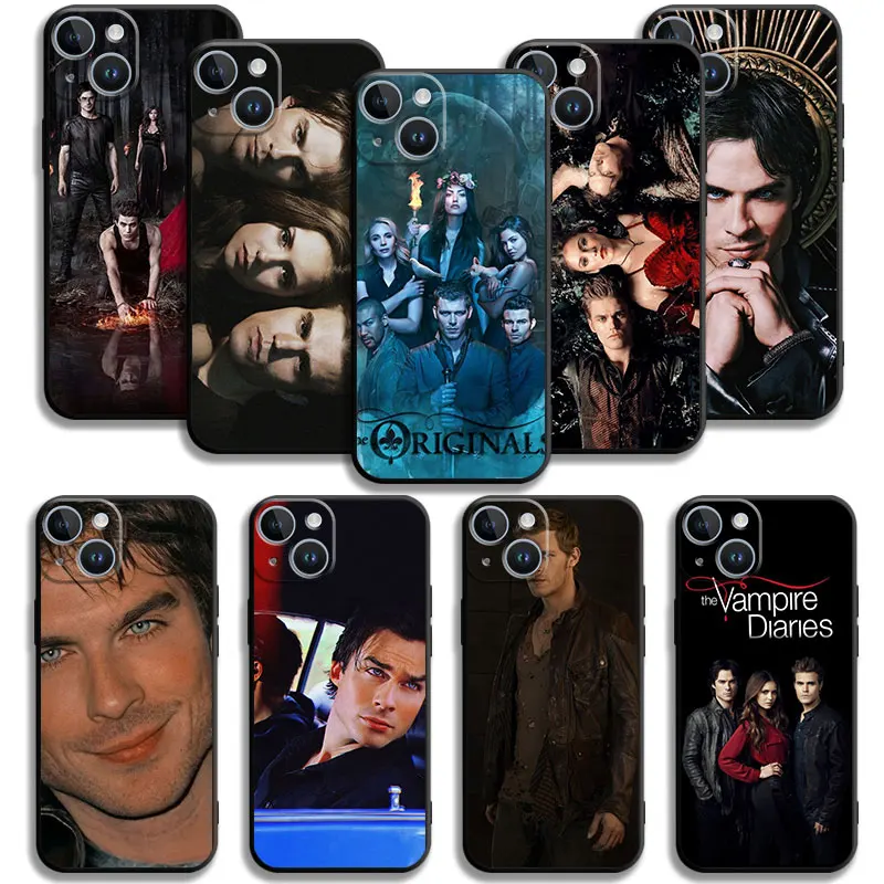 

For iPhone 14 Pro Max 12 11 13 XS 6S 7 Plus X XR Mini 8 6 5 12mini 13mini The Vampire Diaries Camera Protection Funda