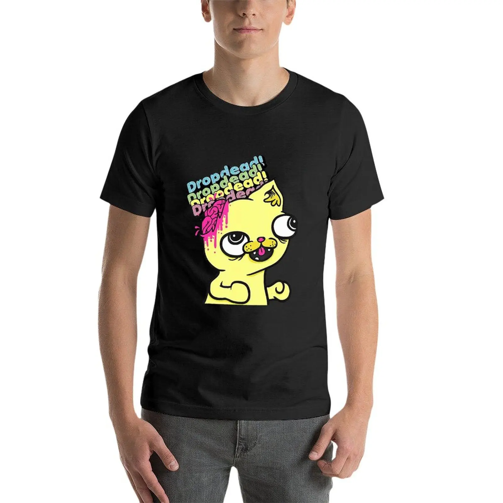 Футболка Dropdead Cat лето 2025 роскошная футболка спортивные мужские футболки