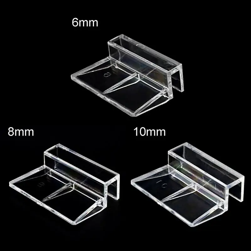 

10 Pcs Aquarium Acrylic Cover Clips 6mm/8mm/10mm Fish for Tank Clear Acrylic