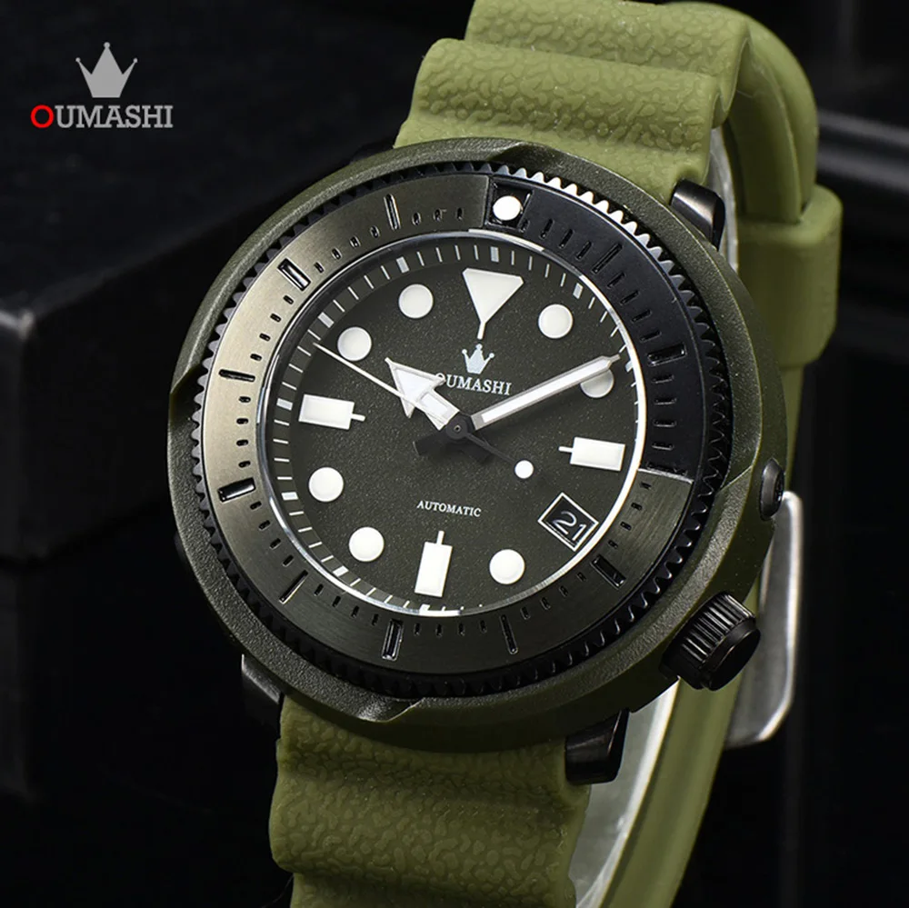 

Мужские часы OUMASHI, Роскошные автоматические часы NH35, водонепроницаемые часы из нержавеющей стали, наручные часы с сапфировым стеклом