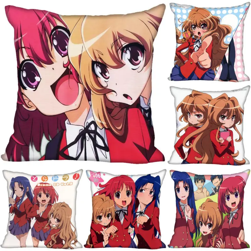 

Аниме Toradora! Наволочка для спальни, домашняя декоративная наволочка, квадратные фотообои, тканевые экологически чистые Чехлы 0827