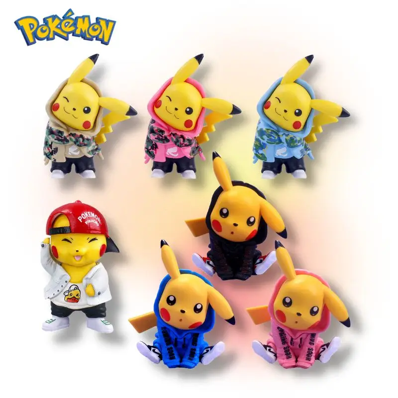 

Pokemon Cartoon Kids Toys Anime Figure Cool Pikachu Ornament Kawaii Model Tabletop Display Home Decor Doll Toys Birthday Gift