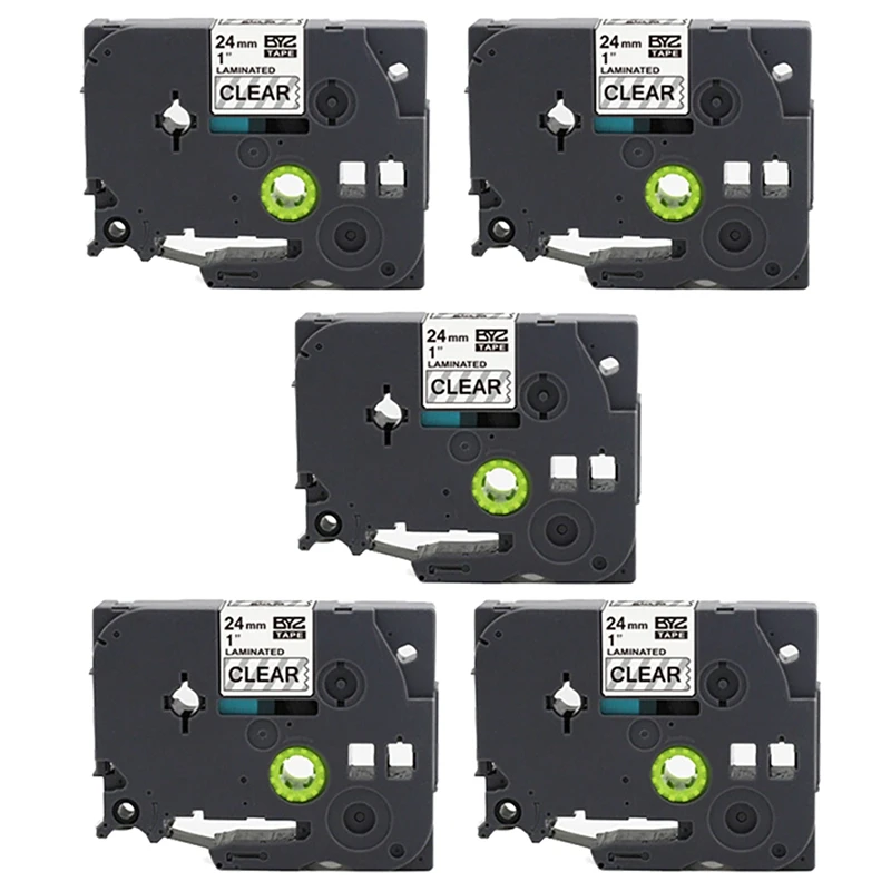 

5 шт., 24 мм, TZC лента для принтера для этикеток Brother, стандартная фотография, Фотографическая бумага для термопечати