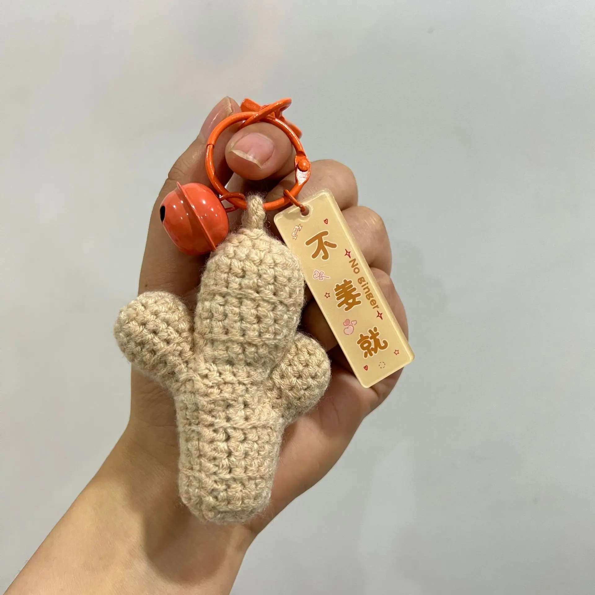 Вязаный крючком брелок ручной работы с чесноком и капустой креативный подвесок в