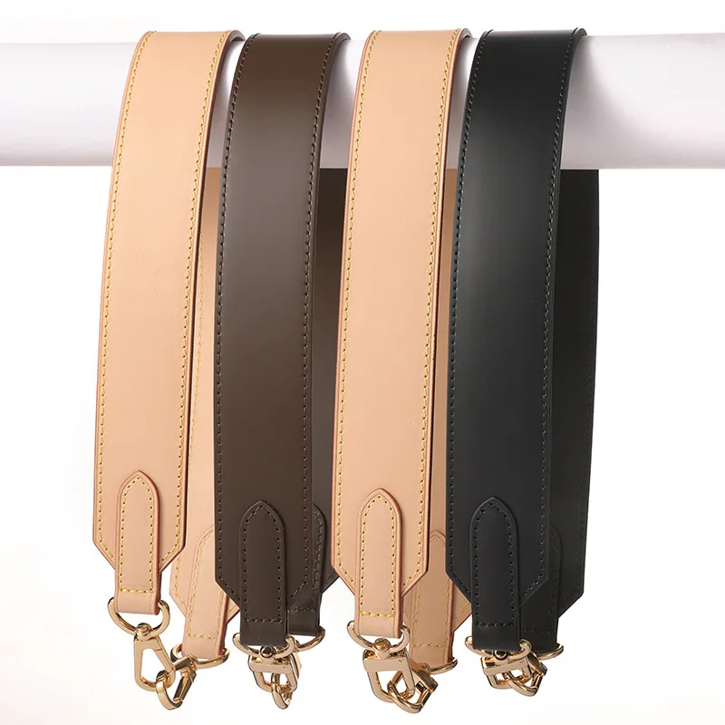 Solid Color Genuine Leather Bag Strap for Bags Shoulder Bag Strap Handbag Belt Replacement Bag Handles for Bucket Bag Wholesale