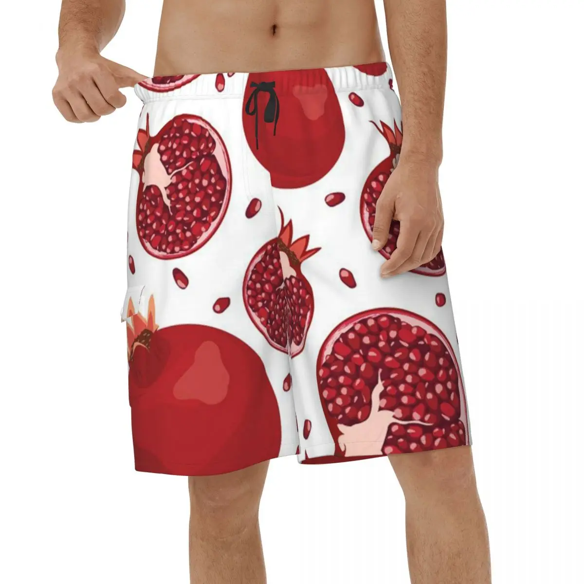 

Pomegranate Fruit Pattern Shorts Summer Men's Swimming Shorts Printed Men Beach Board Shorts