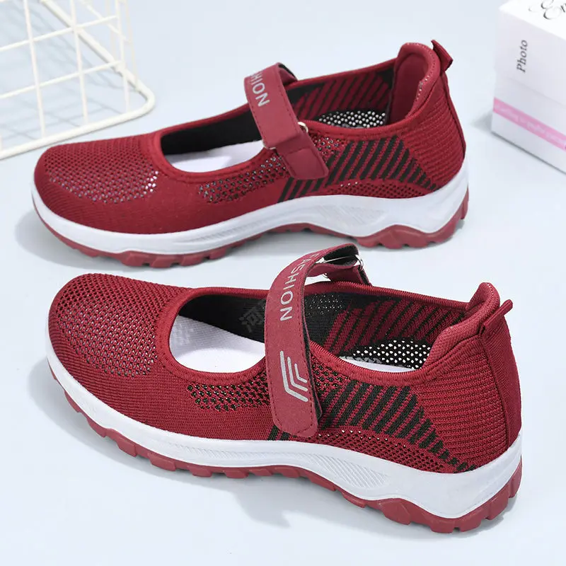 Women's Sneakers Women Walking Shoes Flat Outdoor Comfortable Breathable Casual Mom Boat Shoes Female Soft Sole Lightweight