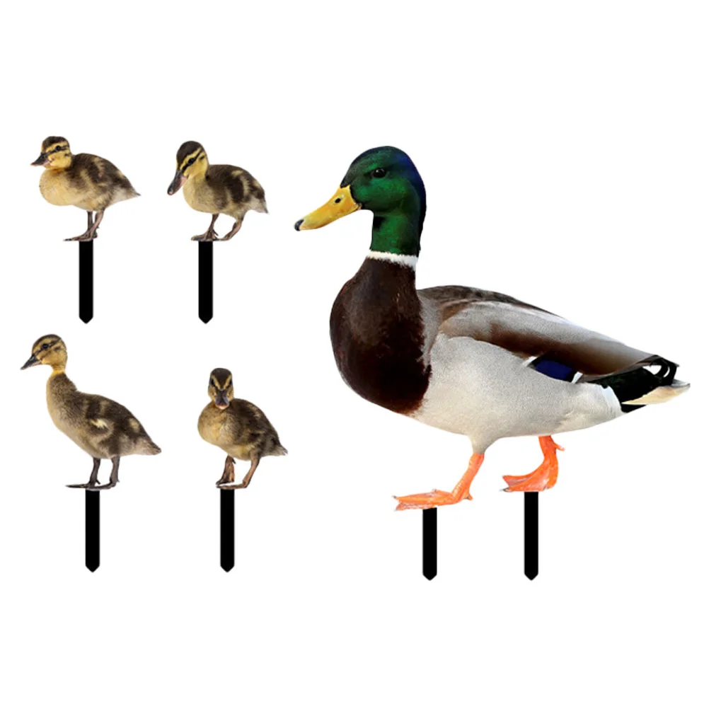 

Duck Stake Yard Sign Garden Animal Lawn Patio Decoration Decor Chicken Easter Ornaments Signs Ground Backyard Pathway Insert