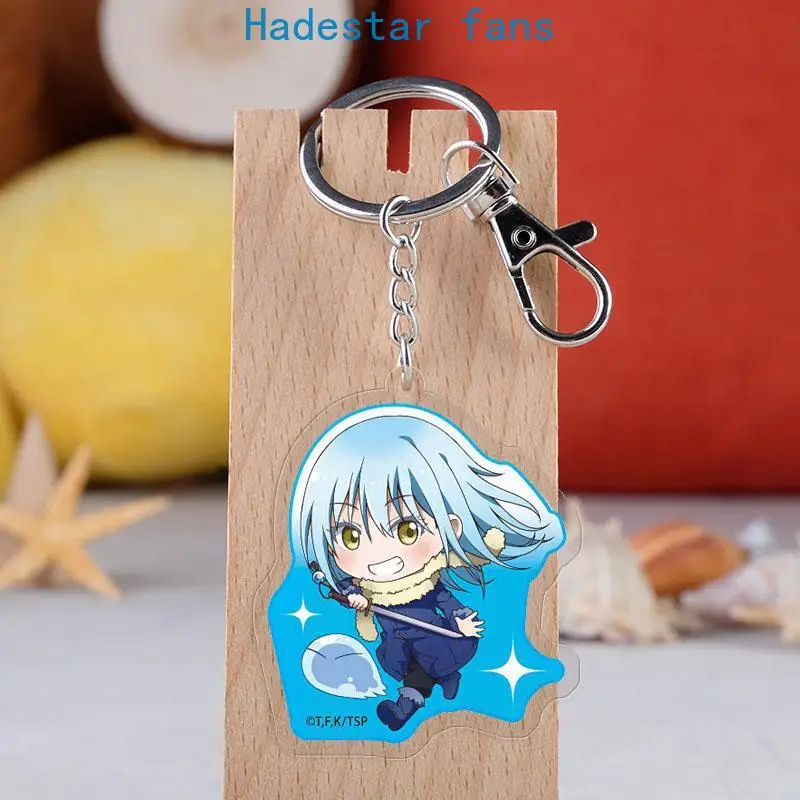 

10 pcs/lot Anime Acrylic Keychain That Time I Got Reincarnated as a Slimes Rimuru Figure Pendant Keyring Double Sided Gifts
