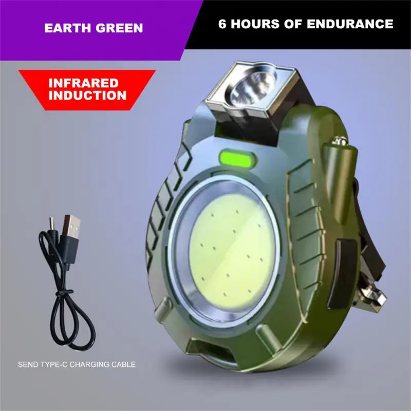 

New sensing cap clip head lamp LED multi-function mini flashlight portable work light strong light night fishing light