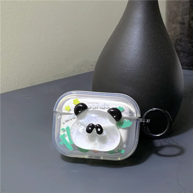 

Cute Panda Case for AirPods Pro2 Airpod Pro 1 2 3 Bluetooth Earbuds Charging Box Protective Earphone Case Cover