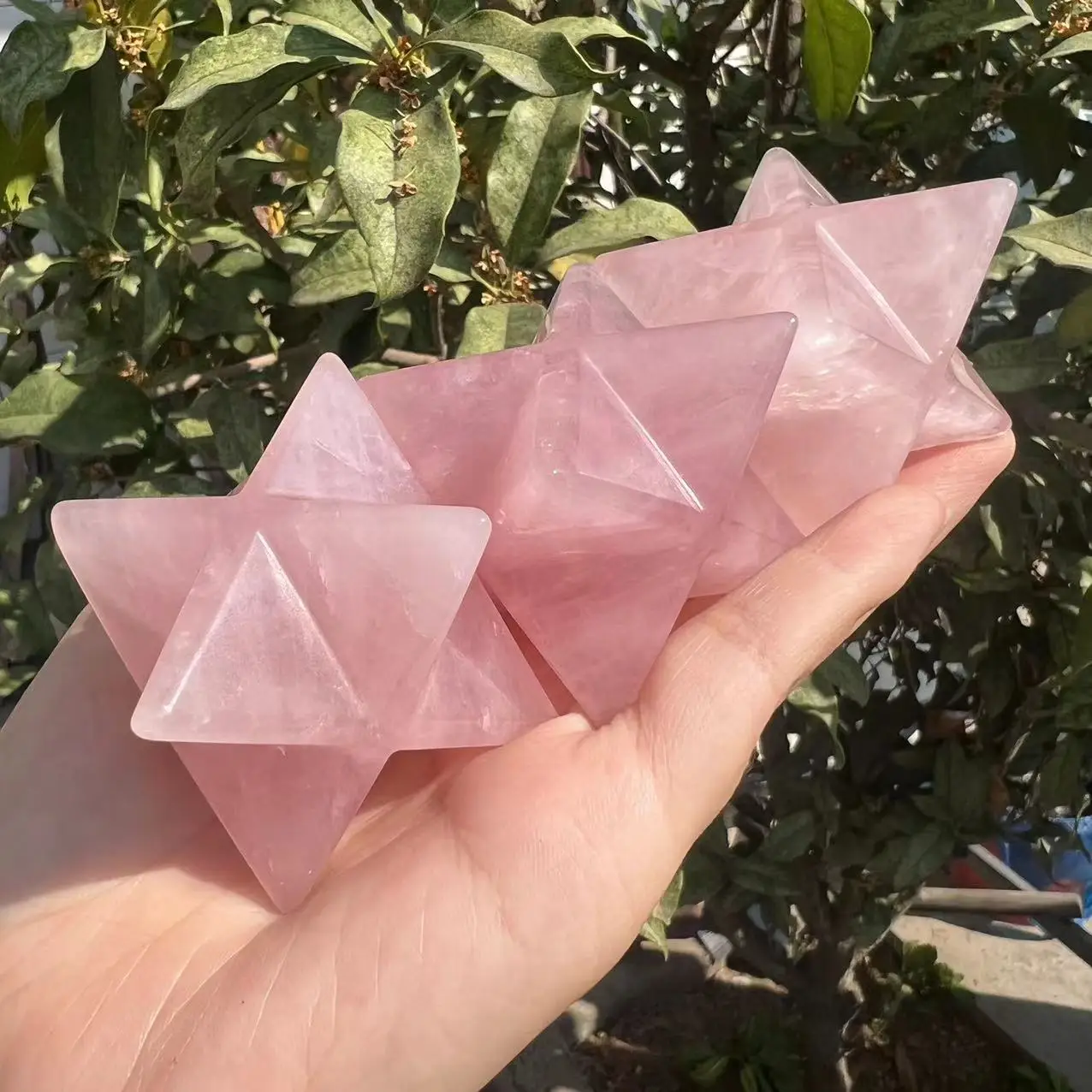 Натуральный кварцевый розовый кварц стеклянная лампа 8 точек чакры